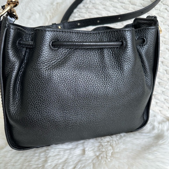 Marc Jacobs Leather Drawstring Bucket Bag Crossbody Adjustable Black Purse NWT - Picture 5 of 13